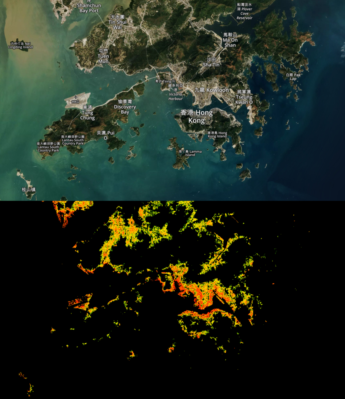 Hong Kong Built-Up Density, 2012